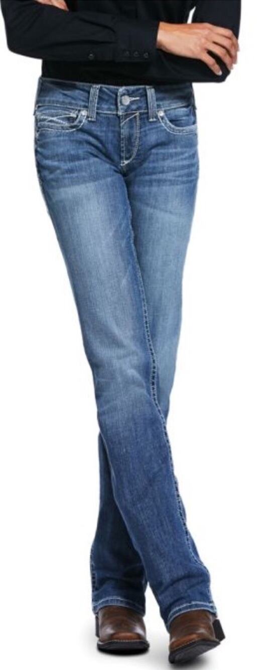Ariat REAL Jeans Womens 28s Low Rise Stretch Ivy Capitola Stackable Straight